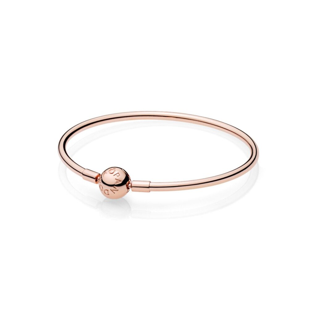 Pandora Rose Plated Gold  Moments Bangle, small